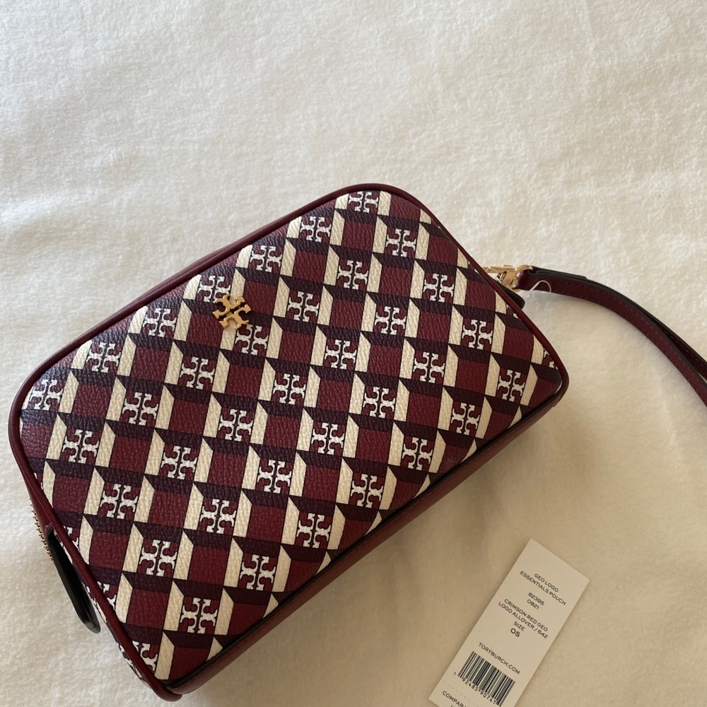 Tory Burch red Geo logo wristlet - Picture 8 of 8